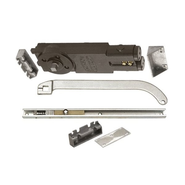 Aluminum Regular Duty Spring 105DegHold Open Overhead Concealed Closer W/ 'U' Offset Slide-Arm Hard